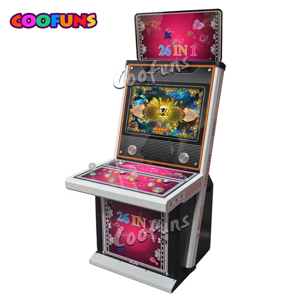 USA Fish Games Table Gambling 2 Spieler 26 in 1 Fisch-Spielbrett Mini Angeln Spielmaschine