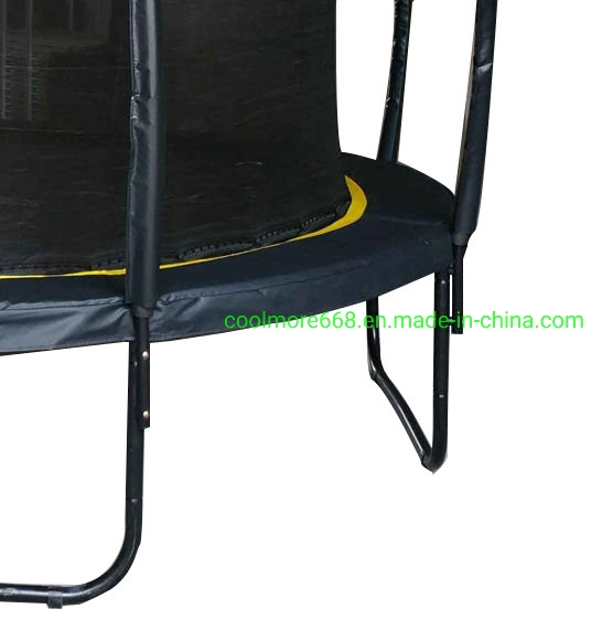 Coolmore Black Edition 8/10/12/14FT trampolín con varilla redonda Top-Ring Alojamiento