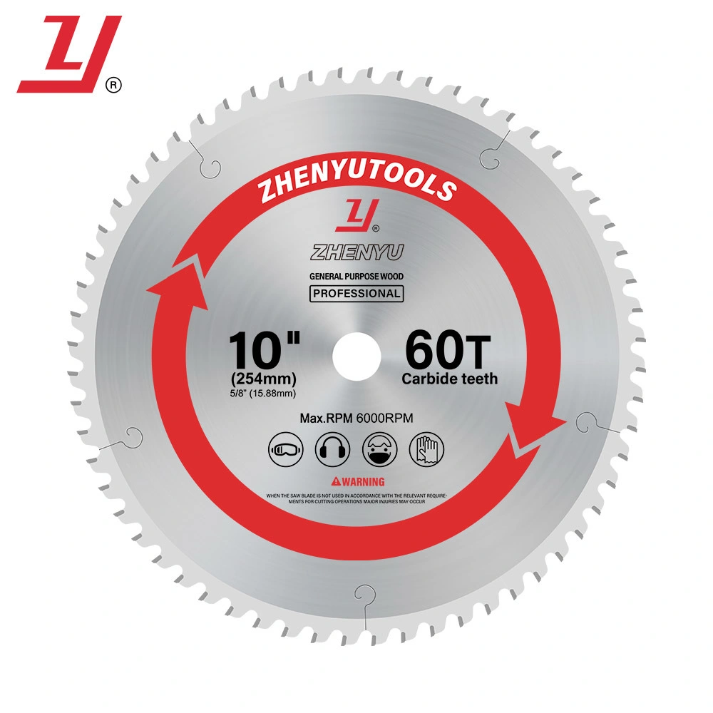 10inch 60tooth General Purpose Circular Saw Blade for Cutting Wood
