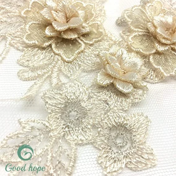 Factory Tc Cotton Lace Trim White Embroidery