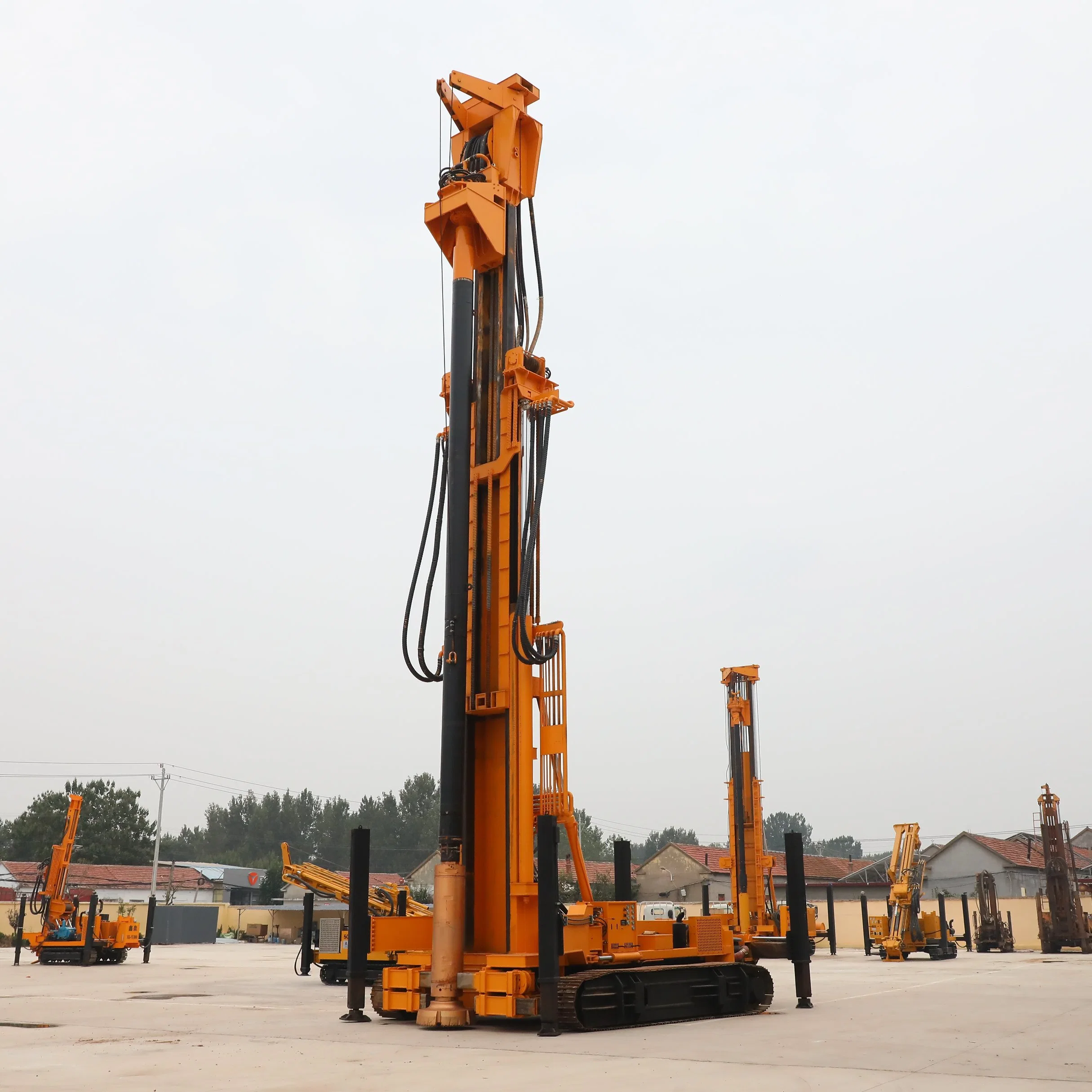 Hydraulic Small Crawler Type DTH Rotary Blasting Mounted Borehole Water Well Drilling Rig for Sale