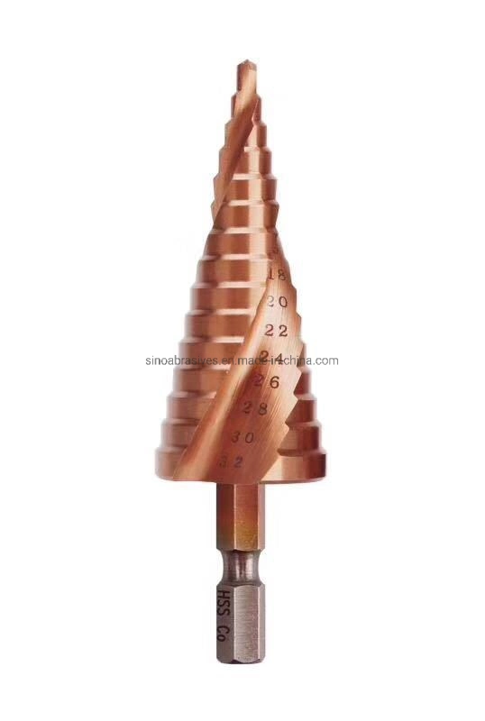 Tin-Coated Coated HSS Hex Shank Step Drill Bit