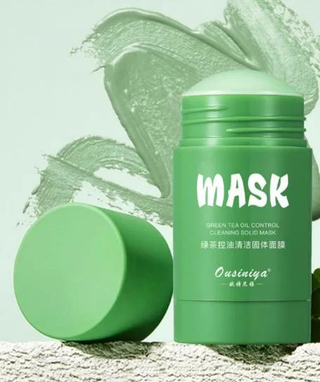 Green Tea Oil Control Cleansing Solid Mask Remove Blackhead Acen Facial Mask