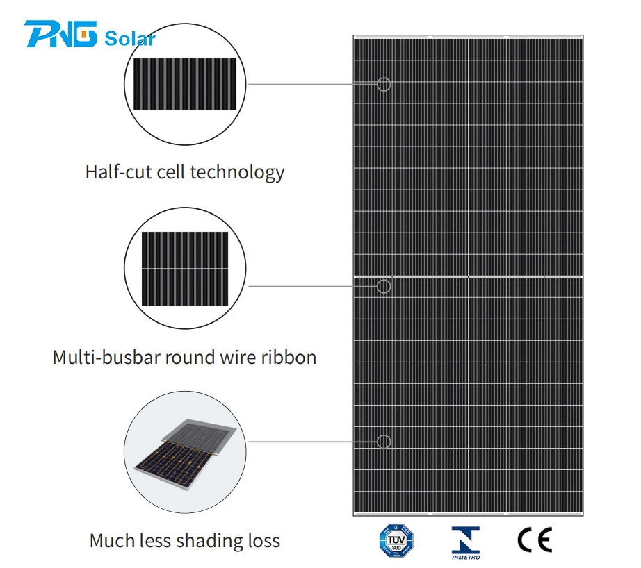 Portátil Panel Soalr PNG de 440W 450W 460W 465W Proveedor del Sistema Solar