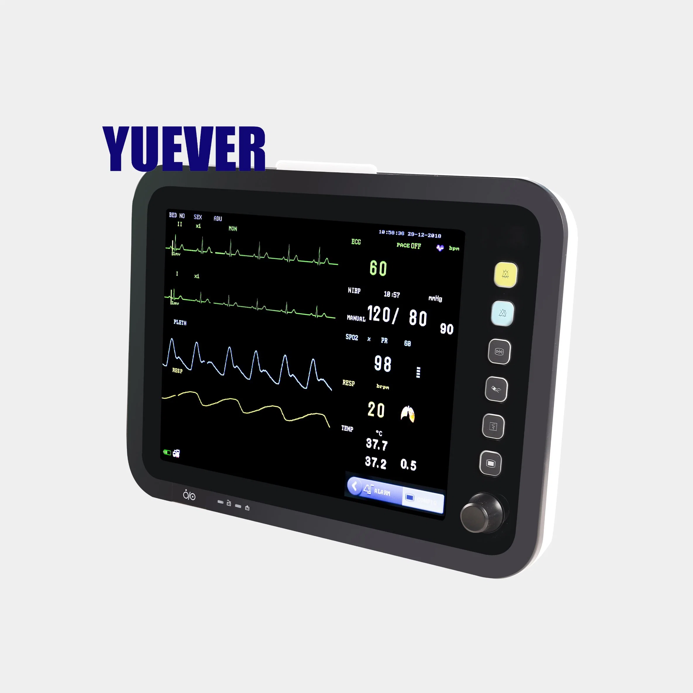 Yuever Medical Multi-Parameter Portable Veterinary Monitor Vet Krankenhaus Verwendung Kritisch Pflege Veterinärüberwachung