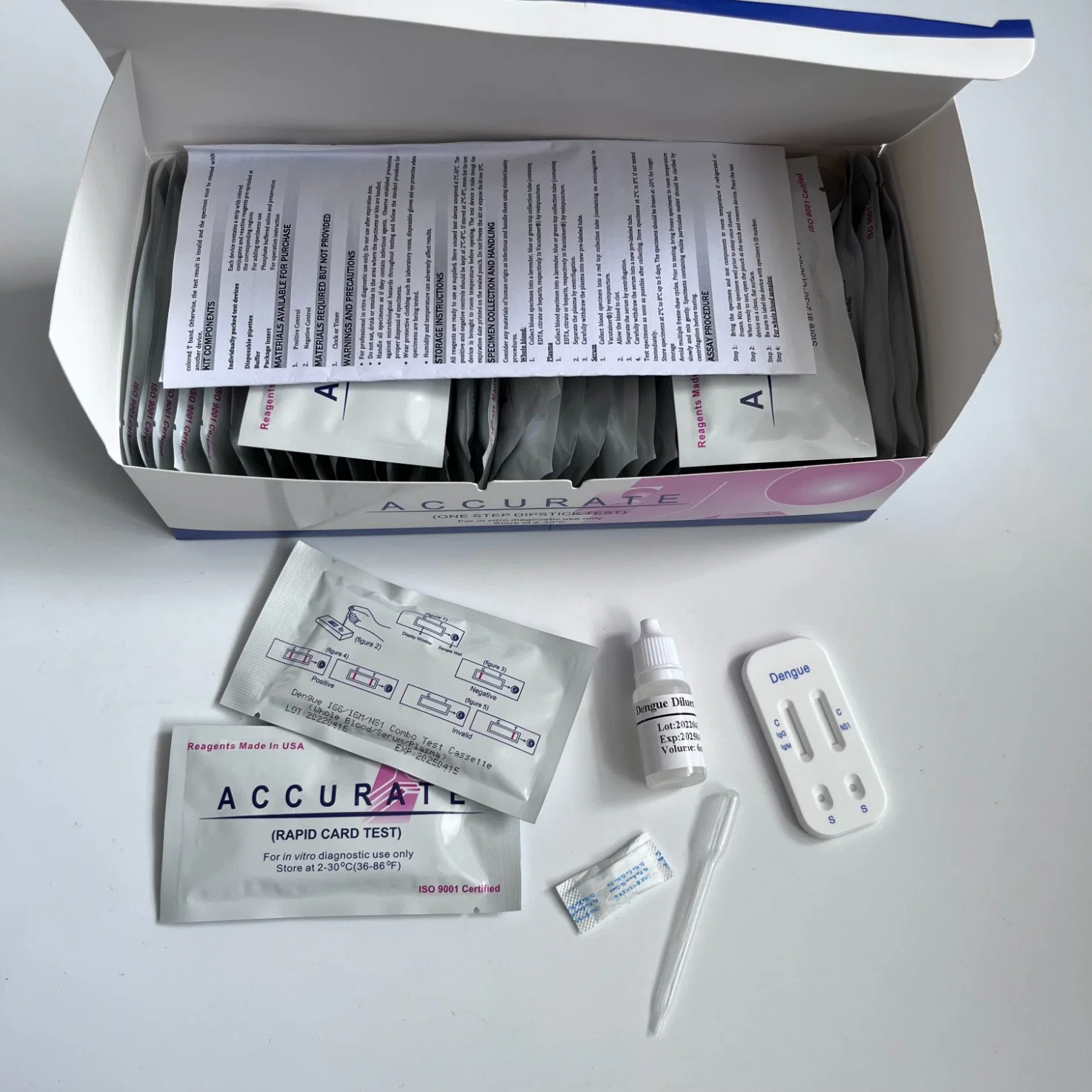 One Step Medical Diagnostic Rapid Test Dengue Rapid Test AG/Ab Test