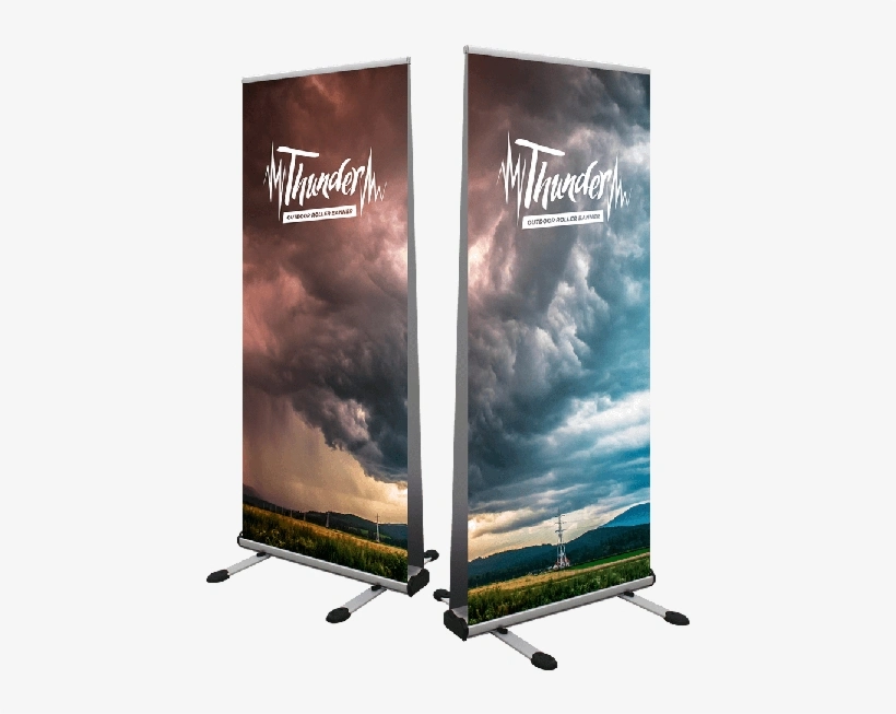 Heavy-Duty Retractable Banner Stand 36"X80" 1 Pack (Stand ONLY) Business & Store Display Roll up Stand (Shipping from SF. CA US)