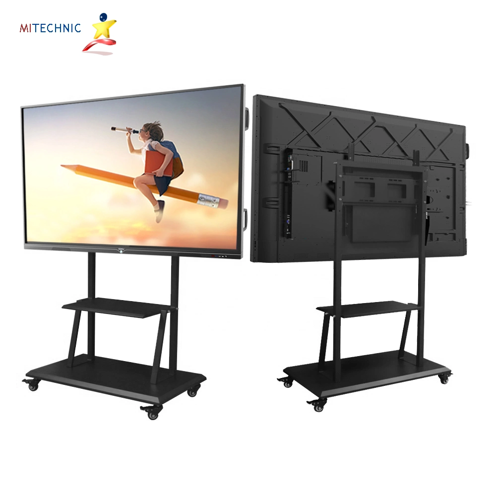 Anti Glare televisão interactiva com painel de UHD 4K 60Hz Leitor do Google Android v9.0 3840*2160 Exibir Painel sensível ao toque da placa inteligente de comunicações para o ensino de venda quente