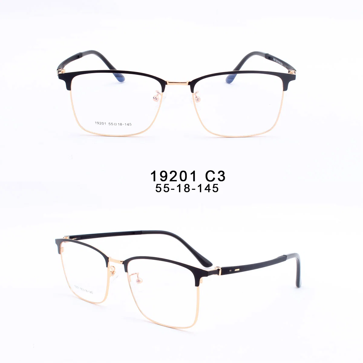 2023 Square Semi-Rimless Metal Frame Optical Cheap Glasses