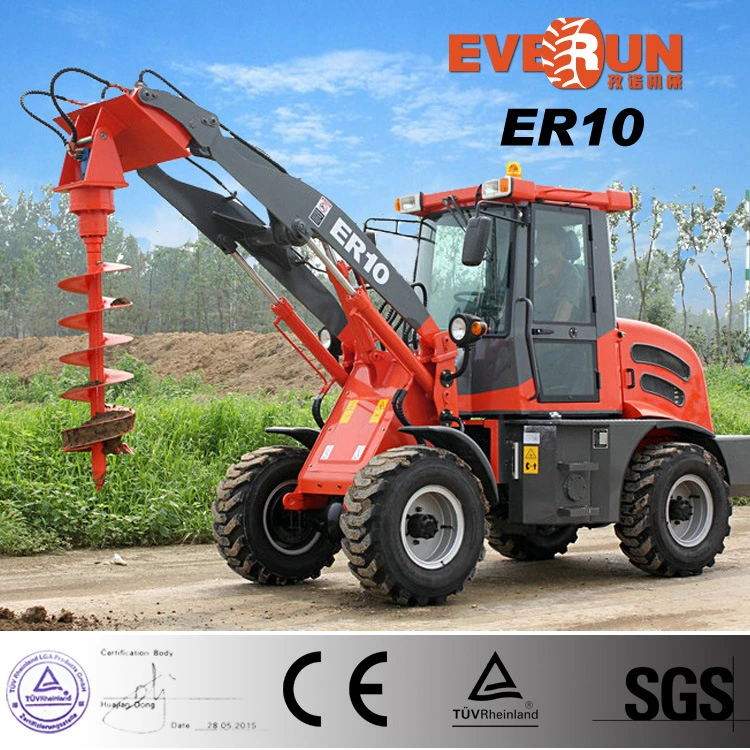 Top Quality Well Designed Er10 Garden Everun 4WD Wheel Loader with Log Grapple