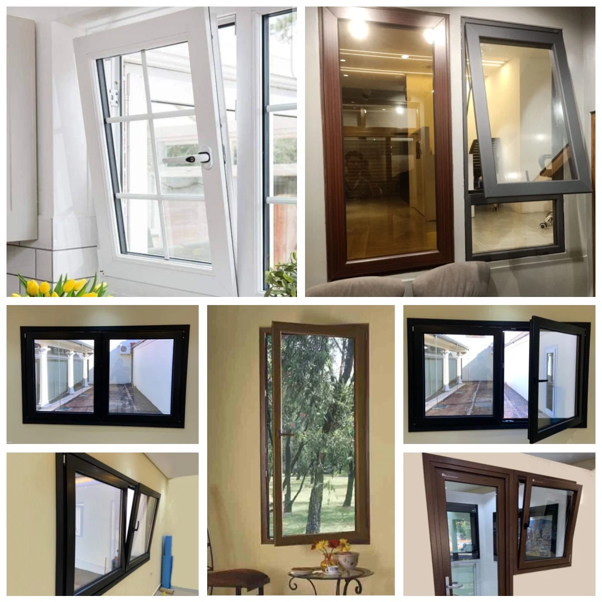 Baydee Brand Black Grey UPVC Profile Extrusion Variety Sizes UPVC Window Frame Casement Swing Profile