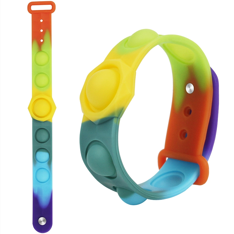 Bracelete de pulseira sensorial de silicone Fidget para adultos E miúdo