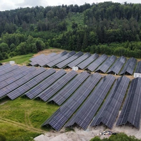 Solución de montaje solar sistema de apilamiento de instalaciones fotovoltaicas montado en tierra