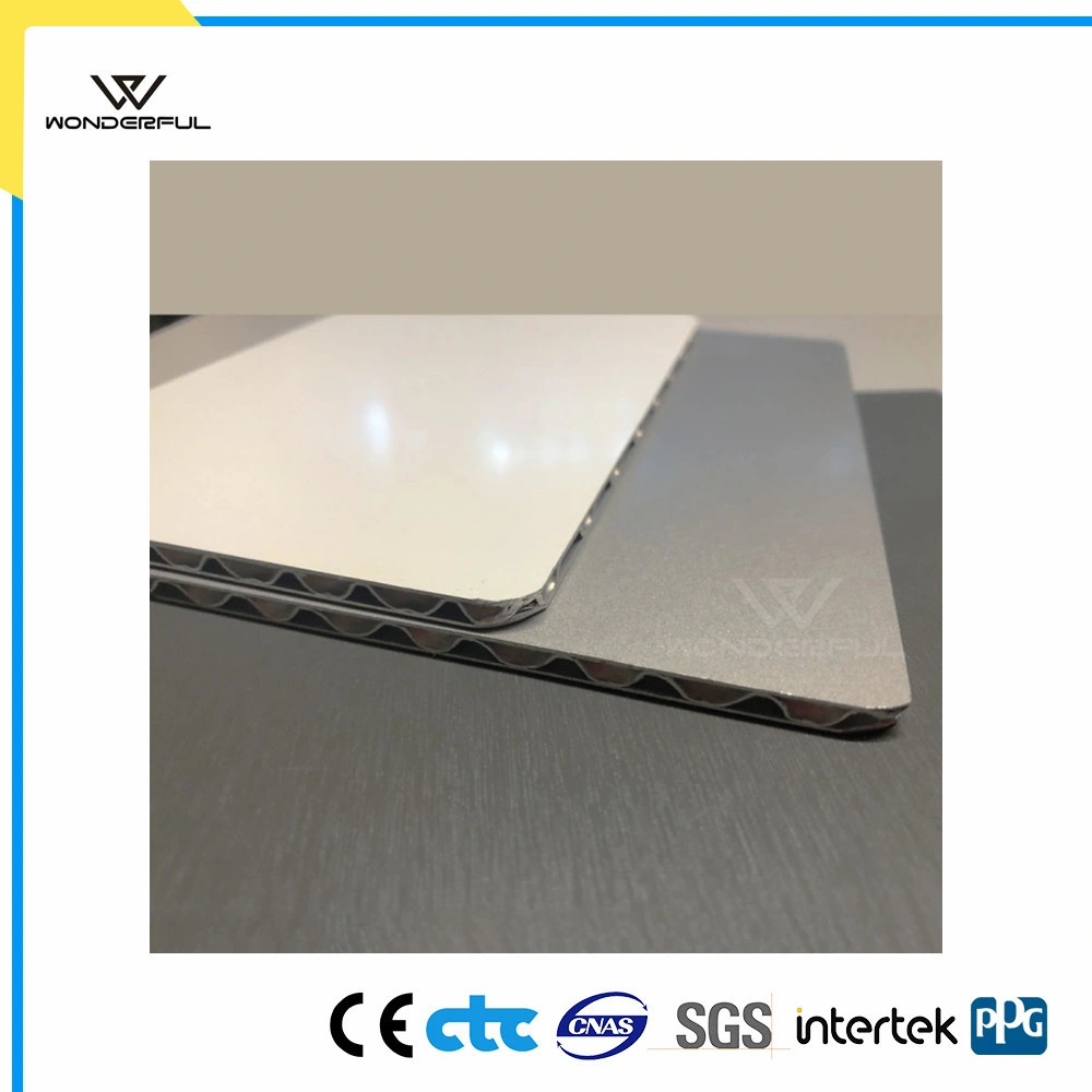 Metallic Fireproof Facade Sandwich Core Composite Panel Facade