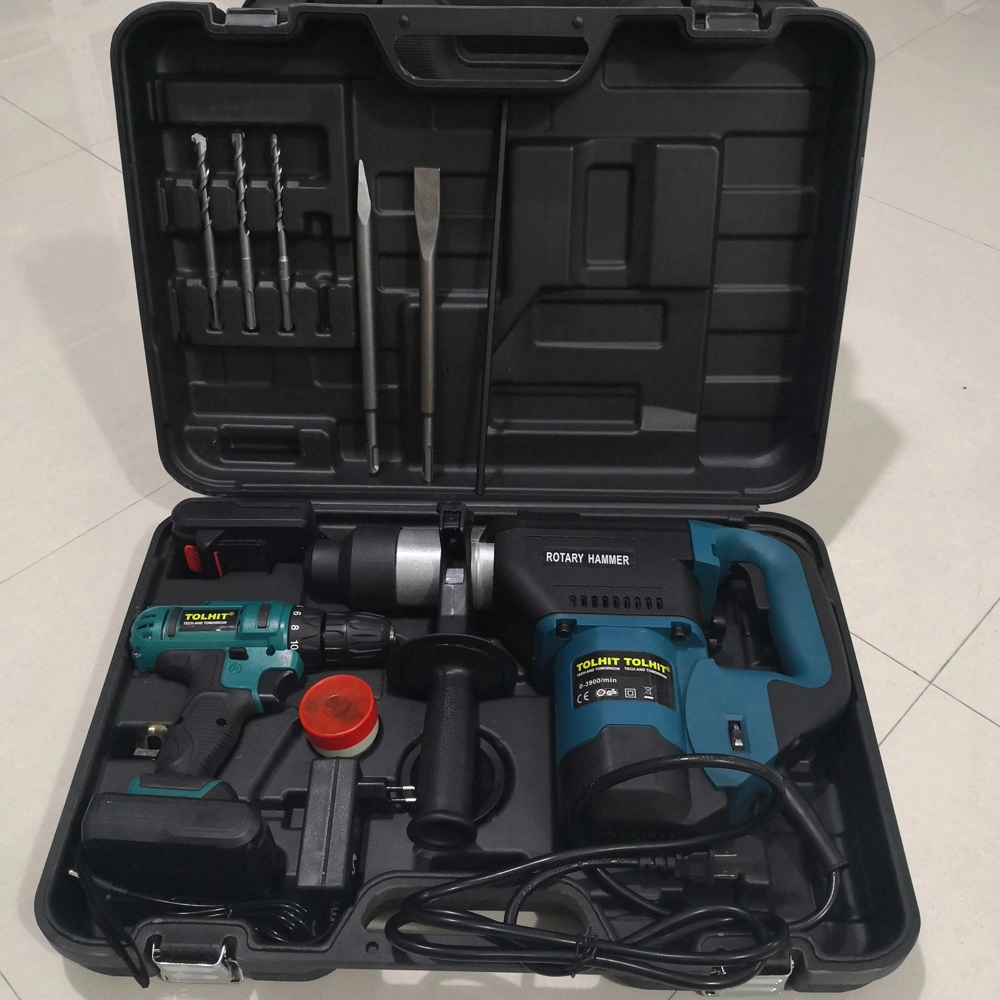 Tolhit Elektrische Akku-Bohrmaschine Rotary Hammer Power Tools Sets Für Beton