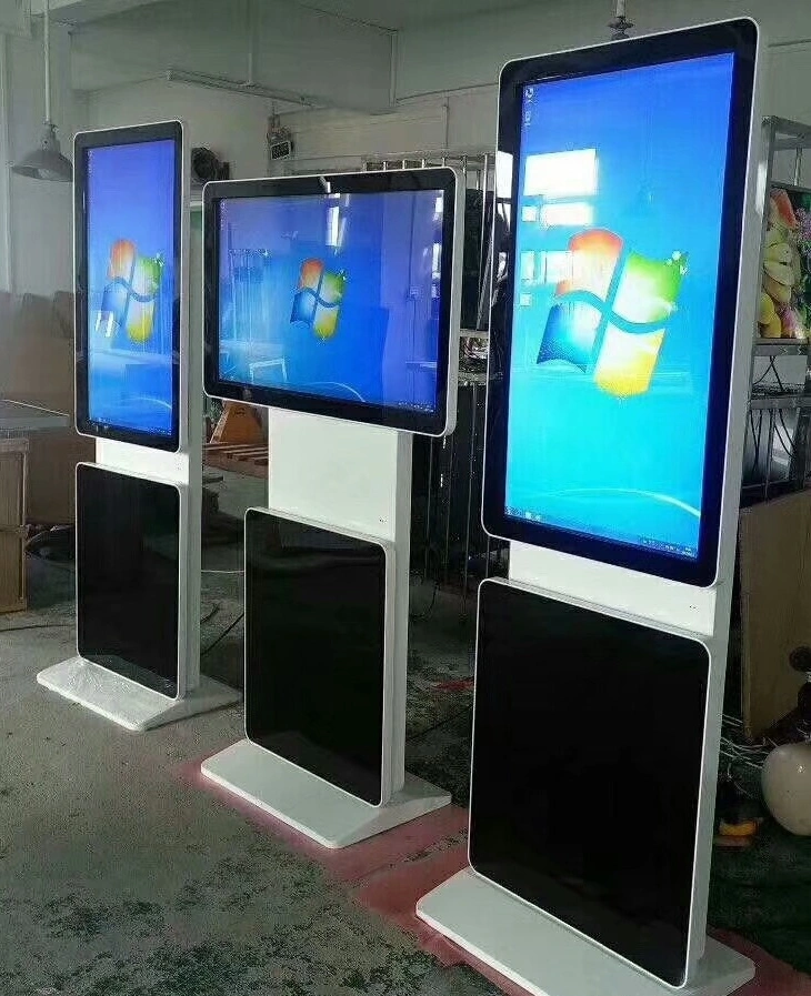 Retail Store LCD Advertising Display 49 Inch Full Color TV LCD Display Panel Vertical Rotation Screen