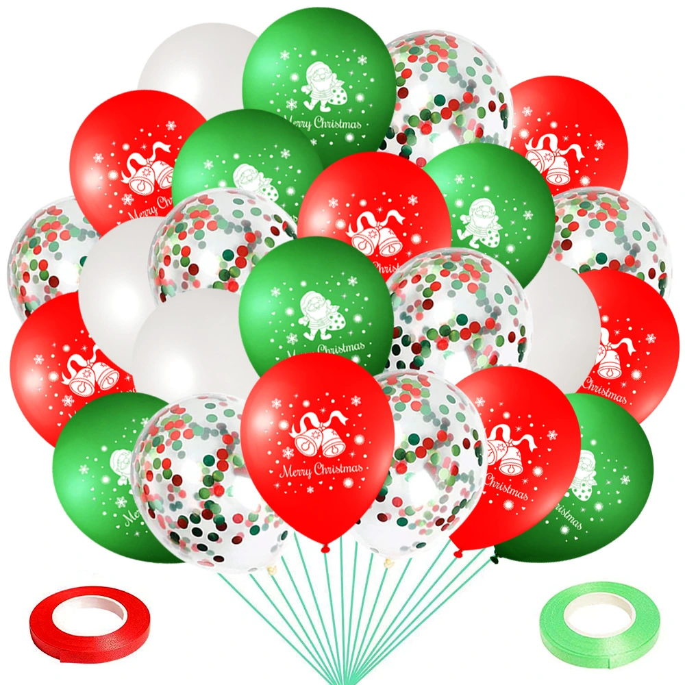 Wholesale 100PCS Christmas Latex Balloon Set Merry Christmas Party Decoration 12 Inch Sequin Balloons