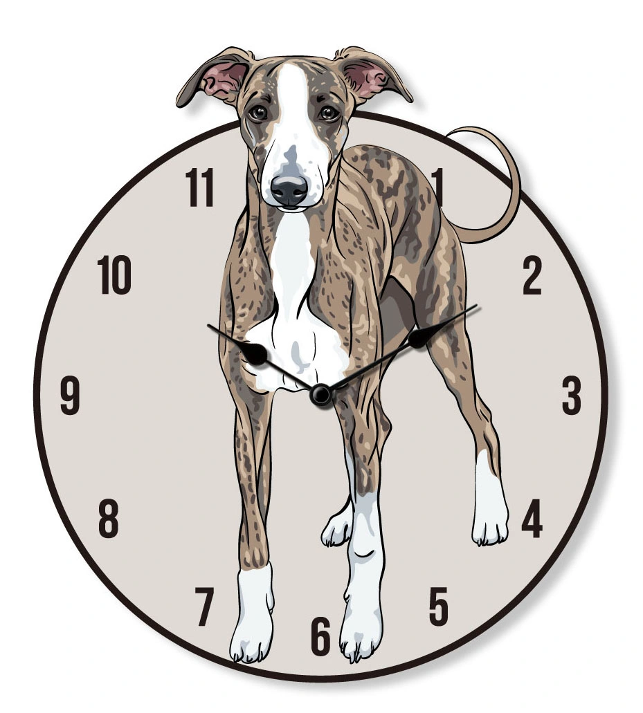 MDF Animal de la familia de perros de reloj de pared Reloj de regalo para niños