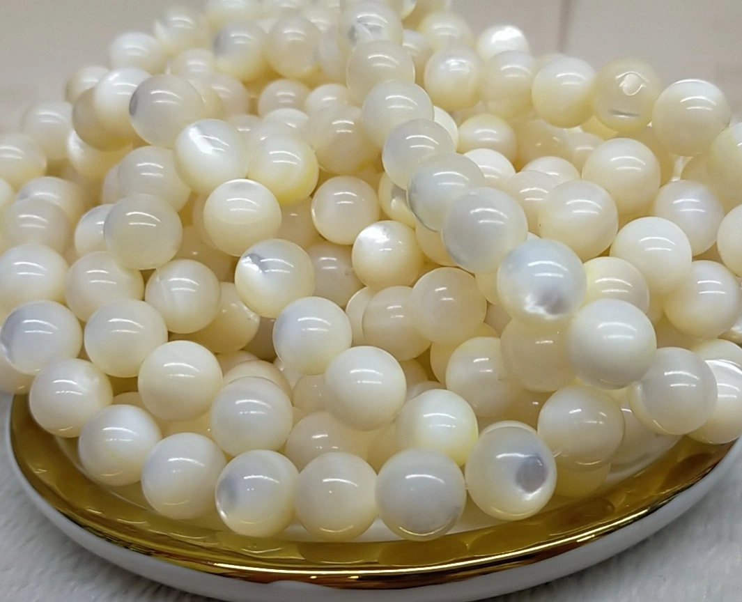 Natural White and Golden Pearl Oyster Beads for Necklace, Bracelet & Earrings DIY