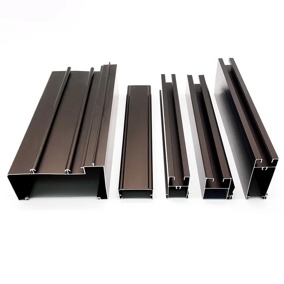 Mill Finish Black 6063 T5 Aluminum Building Material Extrusion Aluminum Profile for Glass Curtain Wall