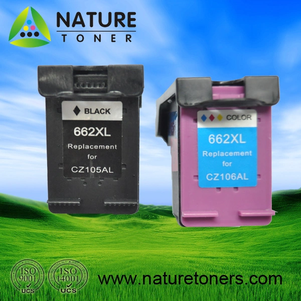 Remanufactured Ink Cartridge 662XL Bk (CZ105AL) , 662XL Color (CZ106AL) for HP Printer