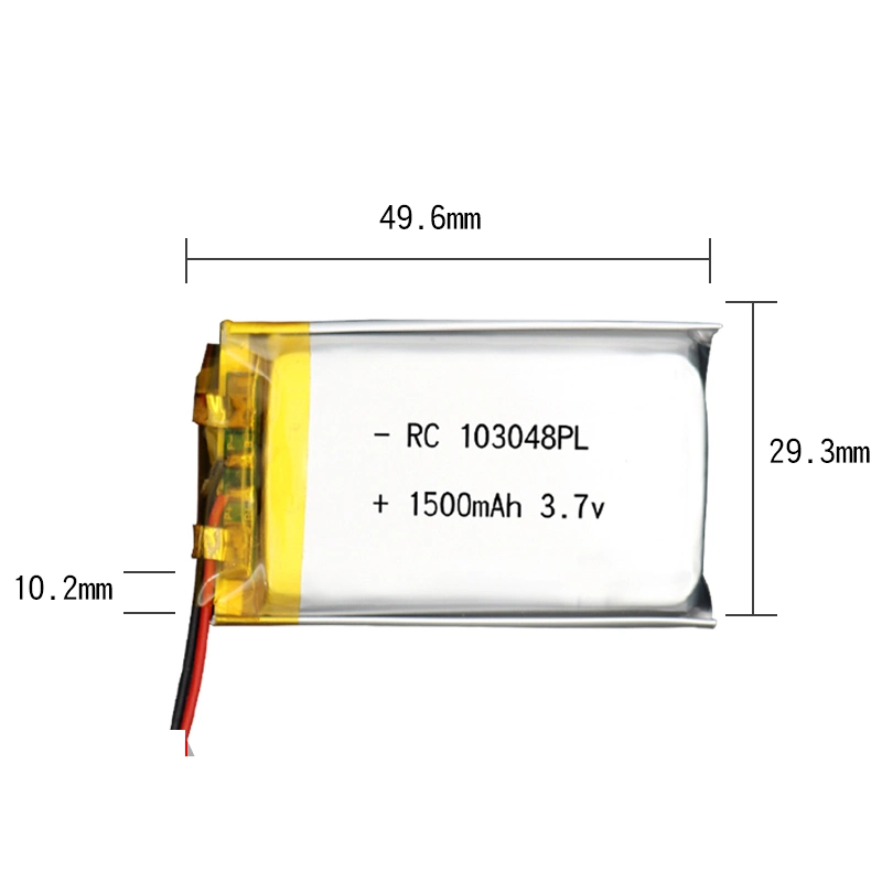 OEM Rechargeable Lipo 3.7V 1500mAh 103048 Lithium Battery with CB for Bluetooth Remote Control