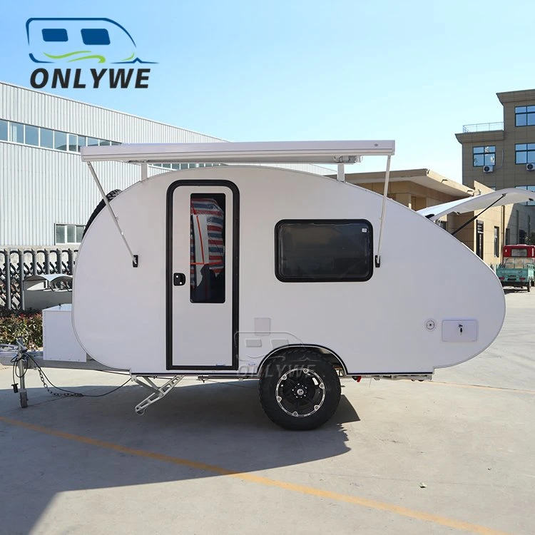 Onlywe pequeños remolques de Camping caravanas autocaravanas en forma de lágrima Offroad RV Trailer