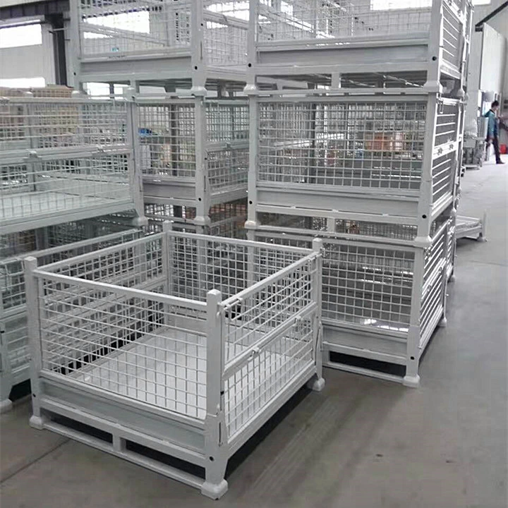 Stackable Foldable Metal Wire Cage Pallet