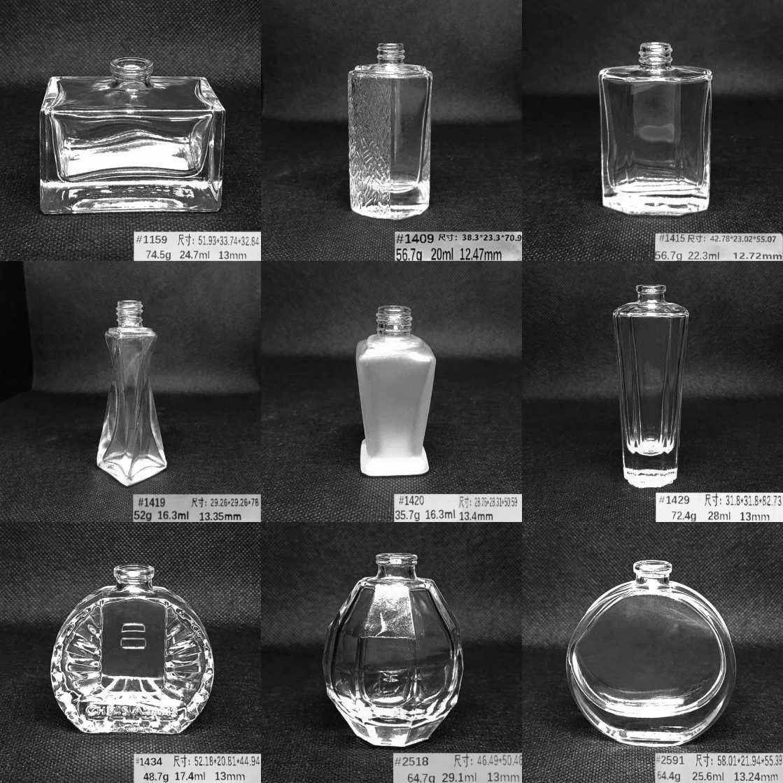 Bouteille de parfum prix d'usine bouteille de verre emballage cosmétique verre de parfum Flacon 20 ml 30 ml 50 ml 100 ml 120 ml