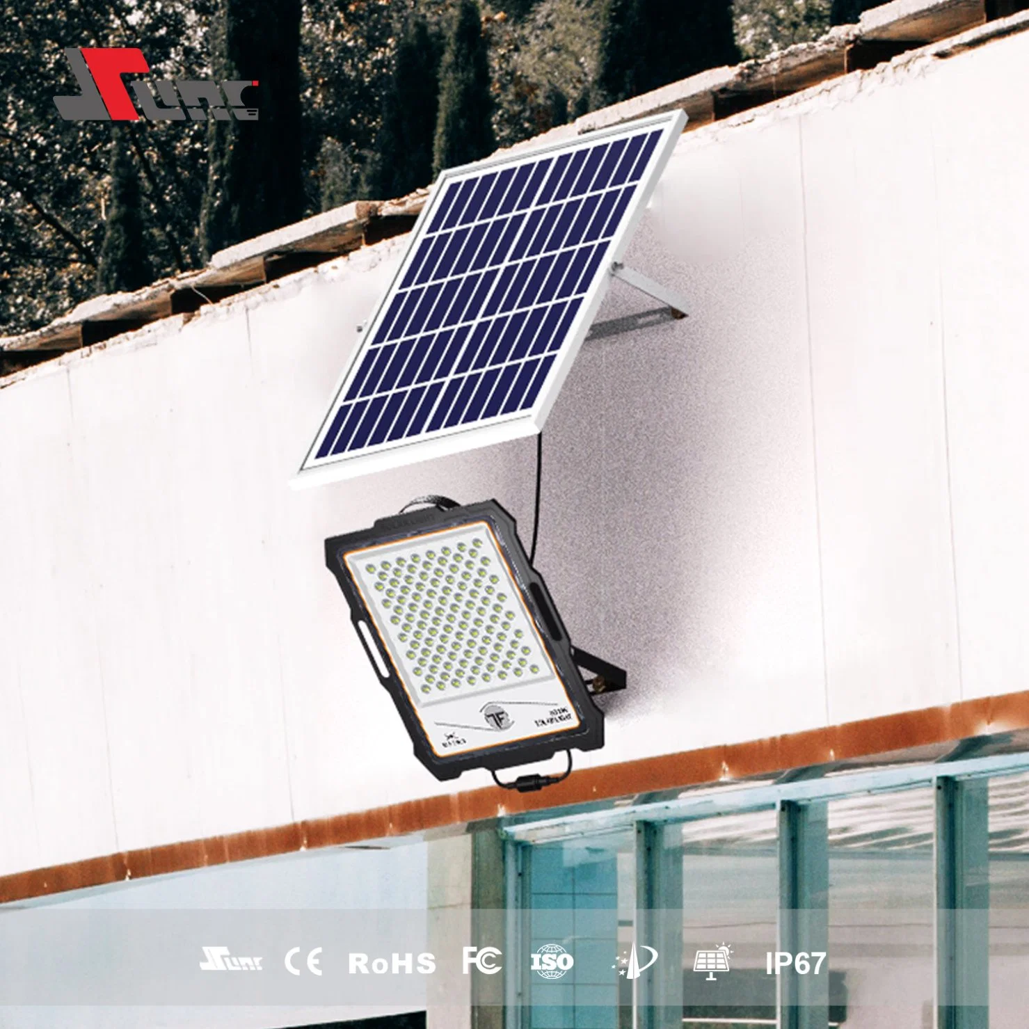 200W 300W High Lumen Solar Flood Lamp for Street Lighting