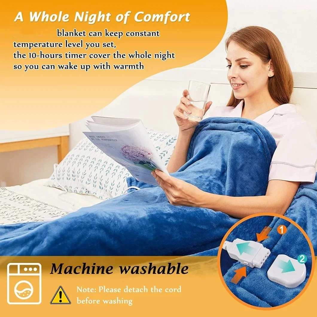 Lavable a máquina térmica rápida cuerpo Cuidado Personal eléctrico colchón Almohadilla grande