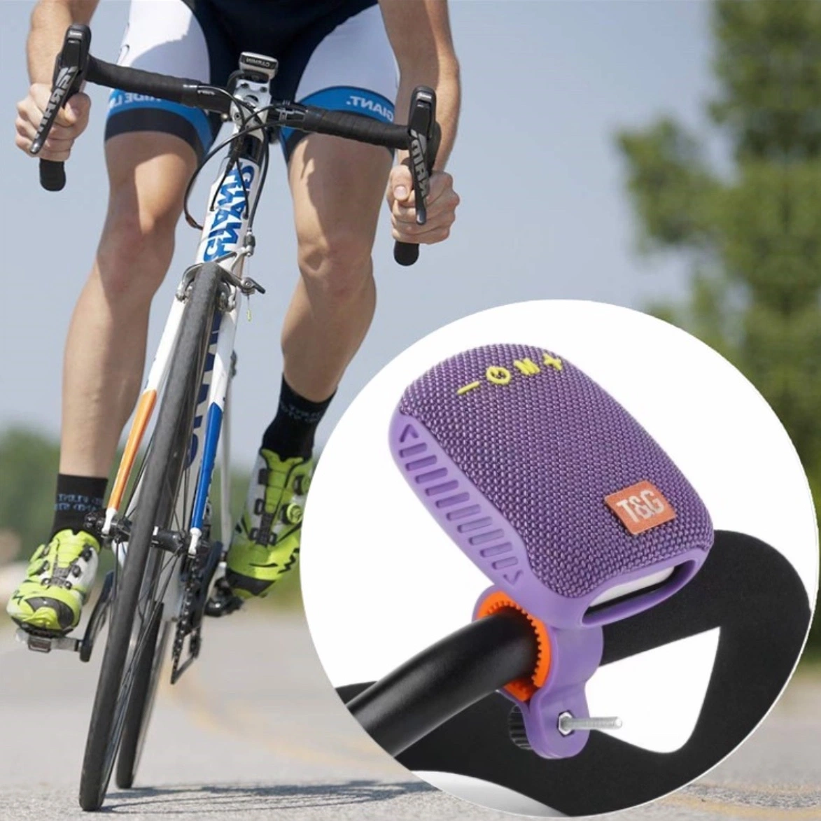 Outdoor Radfahren Feste Halterung Subwoofer Portable Audio Tws Dual-Stoff Wasserdicht Bluetooth-Lautsprecher