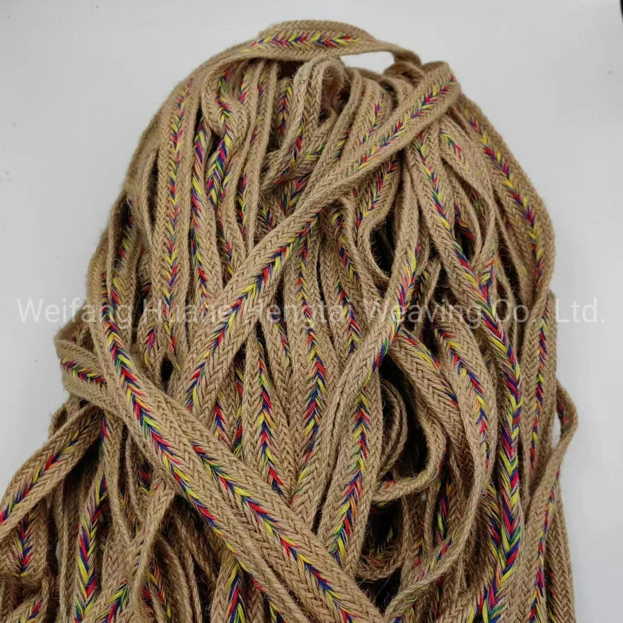 Ethnic Style Patterned Flat Cord Woven Ribbon