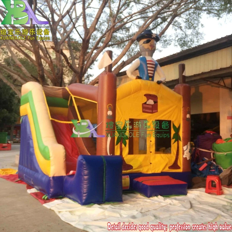 Original Design 3 in 1 Jumping Pirate Combo Bouncer, Rental Business Inflatable Castle Combo with Slide