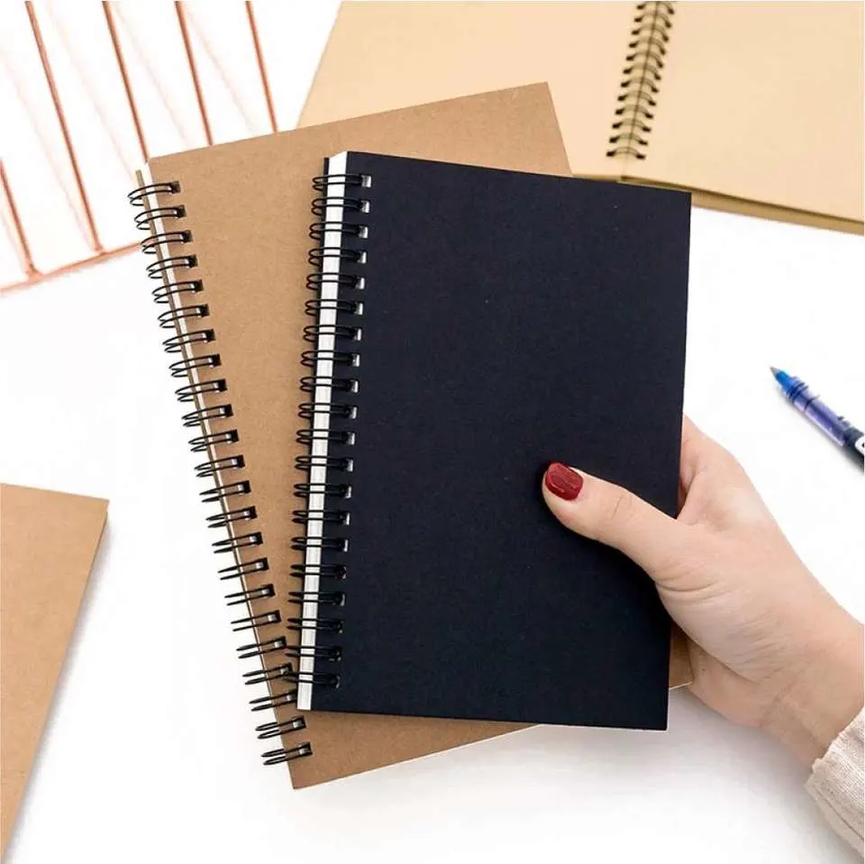 A5 PU Spiral Binding Leather Journal Diary Notebook Customize Diary Diaries Story Book