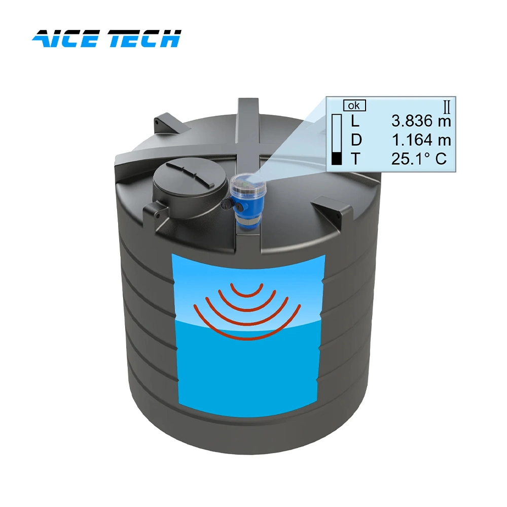 AICE Tech Sewer agua residual tanque Transmisor ultrasónico de nivel