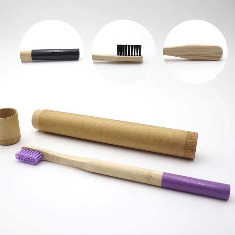 Eco Friendly Teeth Health Natural Bamboo Round Handle Toothbrush