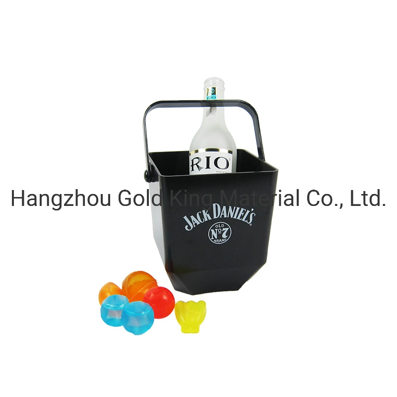 Small Capacity Orange Color Ice Bucket with Handle