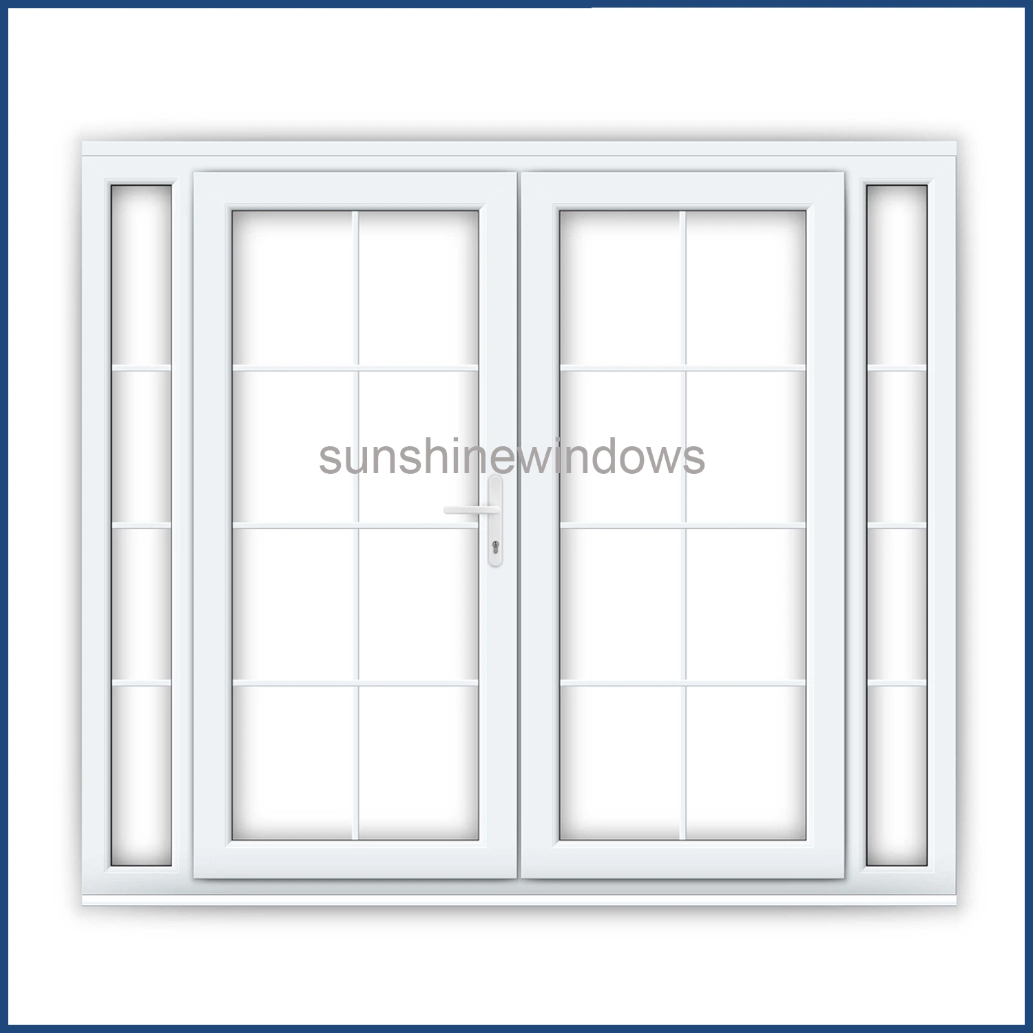 Diseño de rejilla de PVC de entrada de sustitución de las puertas de vidrio de la puerta de seguridad