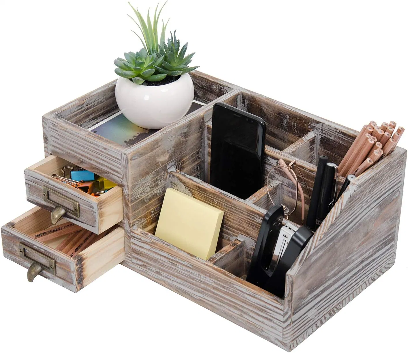 Wooden Compartments Cosmetics Sundry Jewelry Skincare Products Essential Oil Desktop Storage Drawers