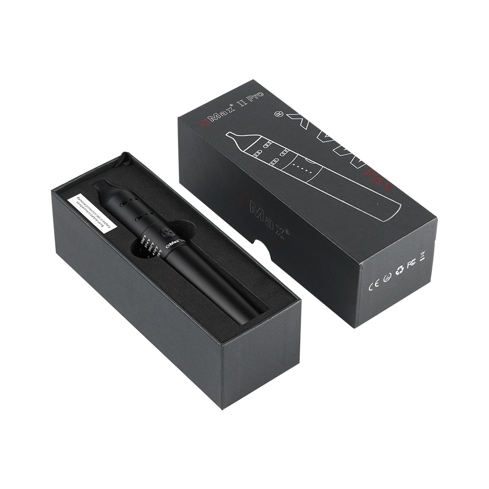 Compacto y portátil 5 Ajustes de temperatura Vaporizer Xmax V2 PRO Pieza bucal de vidrio aislada para el camino del aire disponible vaporizador de vapor de cera