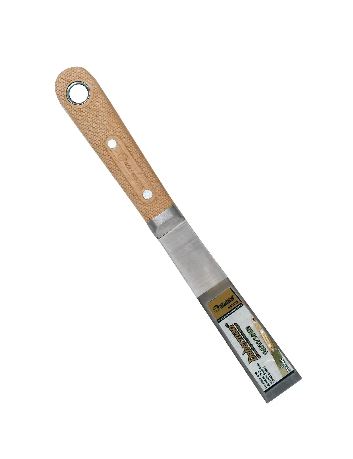 RollingDog-Elite Doberman 50155 420 من الفولاذ المقاوم للصدأ 1 بوصة ليزر putty Knife مقبض خشب الزان منقوش