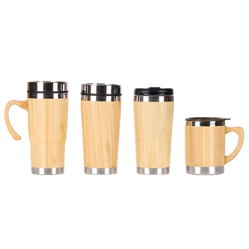 Wholesale Eco Friendly Bamboo Beer Bottles Stainless Steel Coffee Travel Car Mug in Stock