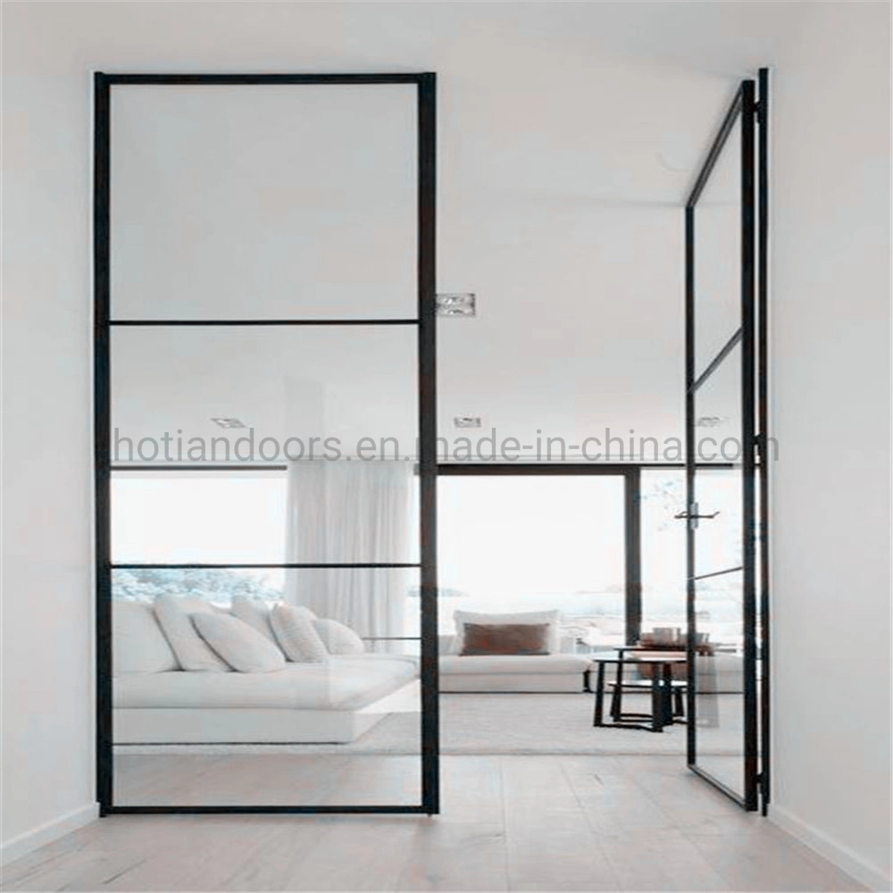 Black Modern Elegant French Style Steel Glass Windows and Doors