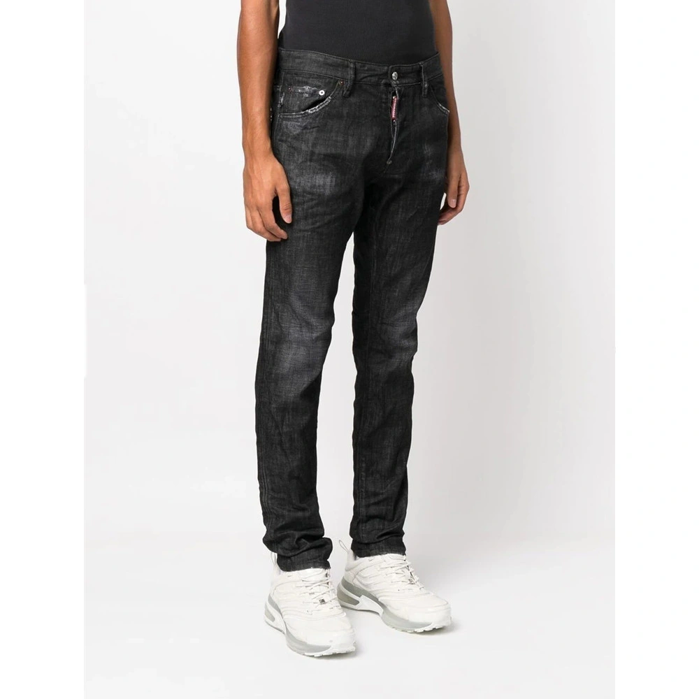 Commerce de gros de façon personnalisée Jean Pantalon Slim Fit hommes Designer Stretch denim jeans bleu et noir pour les hommes