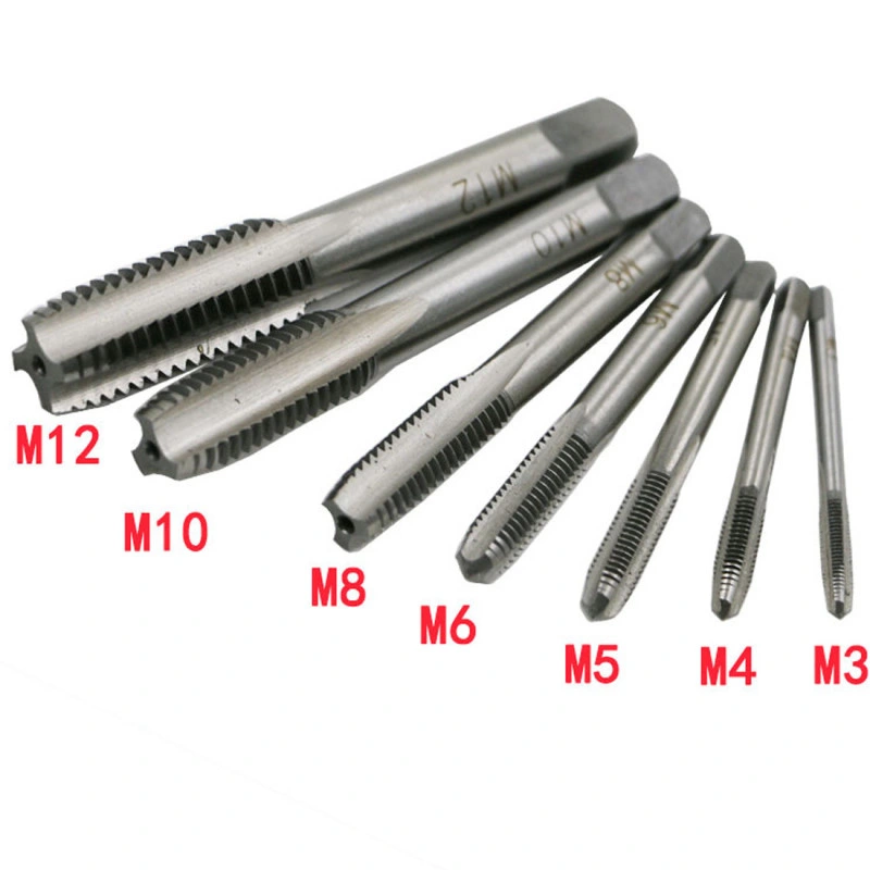 HSS Taps M2/M2.5/M3/M3.5/M4/M5/M6/M8 Spiral Point Thread Plug Handle Taps HSS Titanium Machine Right Hand Tap Drill