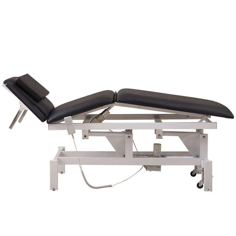 Black/White Color Modern Metal Synthetic Electric Massage SPA Bed