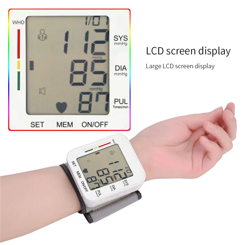 Portable Aneroid Sphygmomanometer Automatic Wrist Digital Blood Pressure Monitor