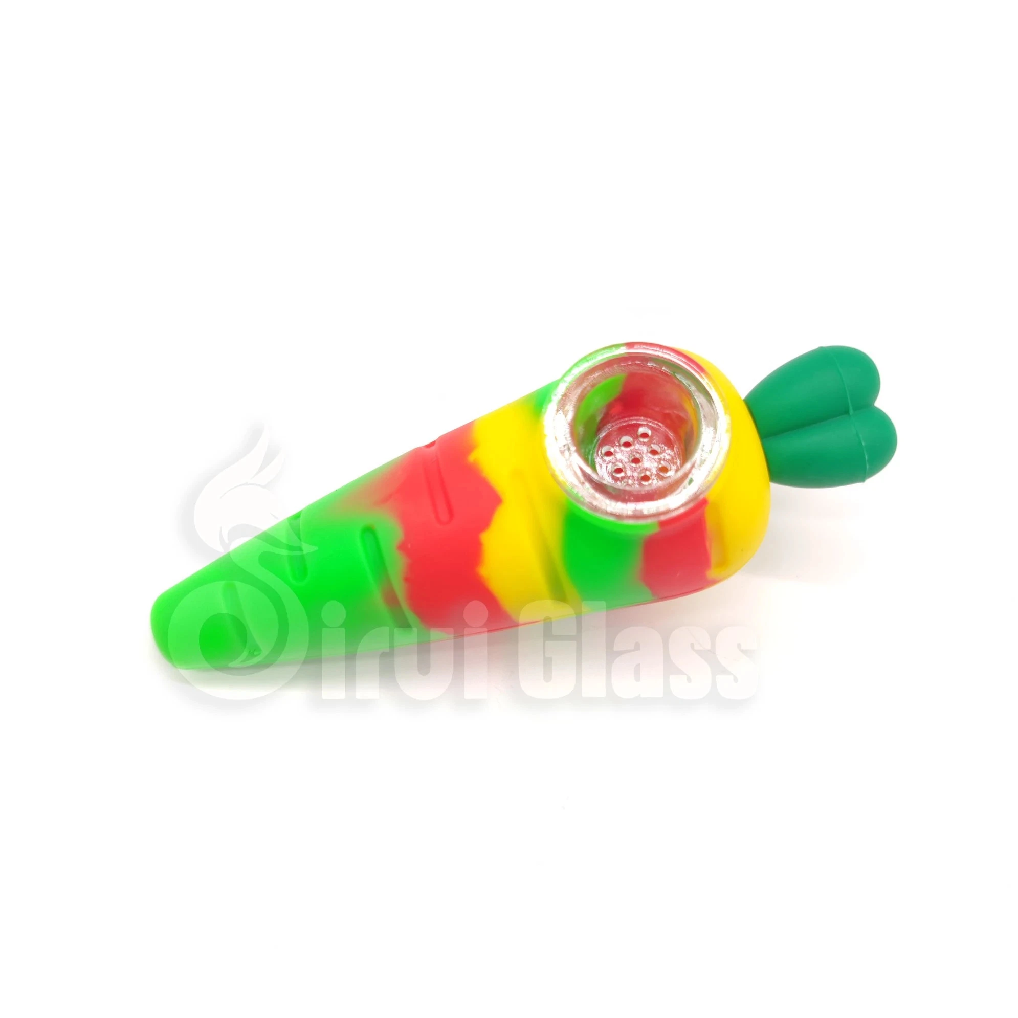 Sirui Silikon Hand Pipe China Großhandel Glas Rauchen Wasserpfeife Shisha Hookah Rauchen Glas Öl Burner Pipe Portable Karotten Essen Silikon-Rauchrohr