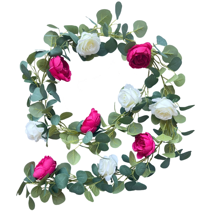 Wholesale/Supplier Indoor&Outdoor Gift Garland 10 Rose Flowers Heads Artificial Flower